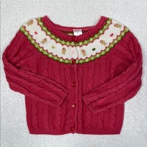 Gymboree gingerbread cable knit cardigan Pink  size 3t